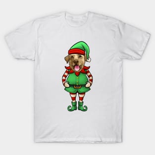 Yellow Labrador Retriever Christmas Elf T-Shirt